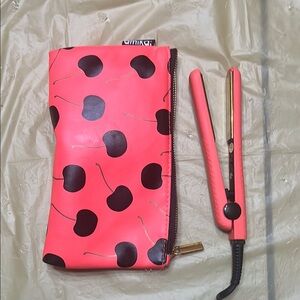 Travel - Hair straightener-travel size ! -Pink Hair Straightener with Pouch NWOT